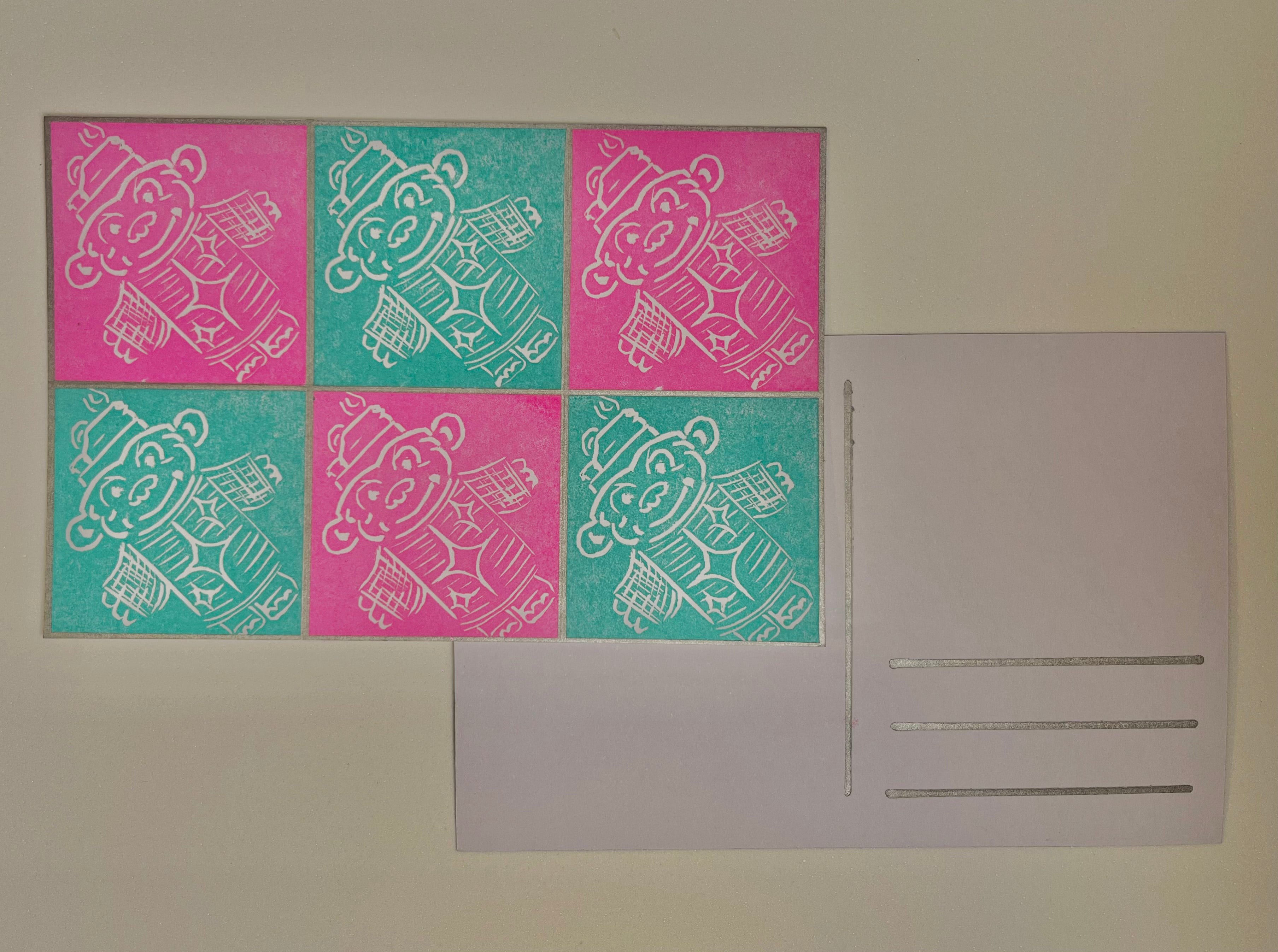 NEON TEETH STAMP POSTCARDS