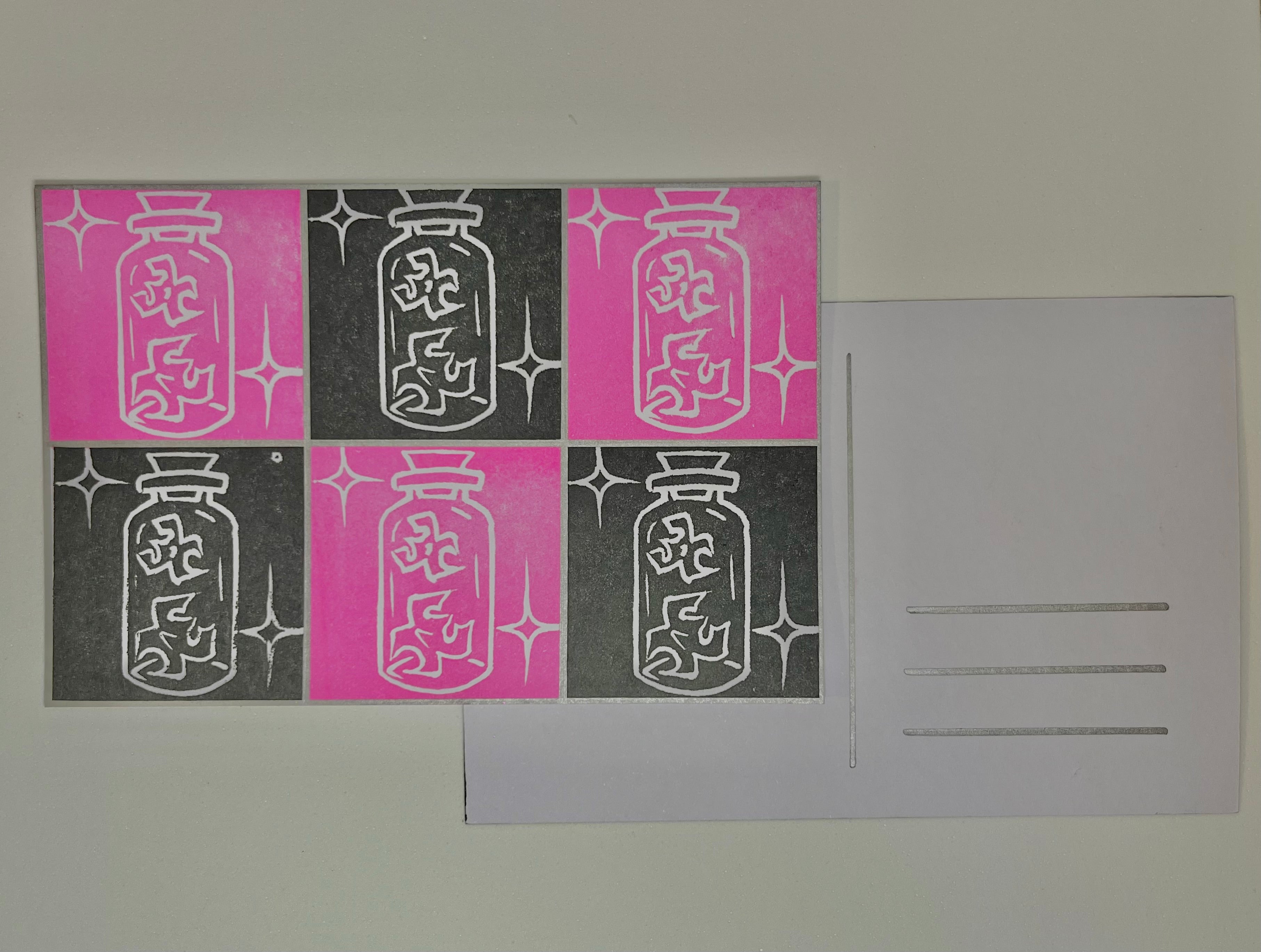 NEON TEETH STAMP POSTCARDS