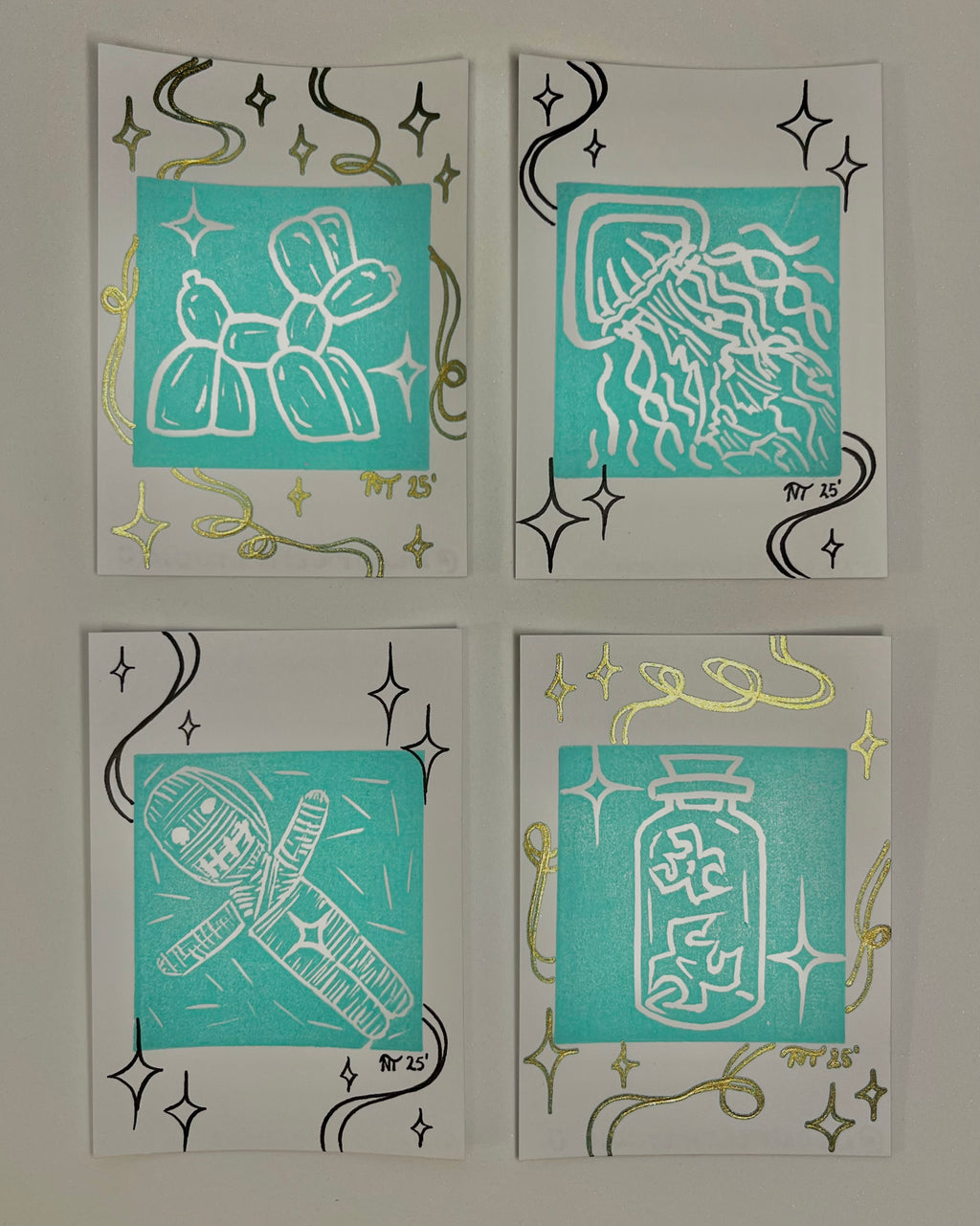 NEON TEETH MYSTERY COLOR POCKET ART CARDS