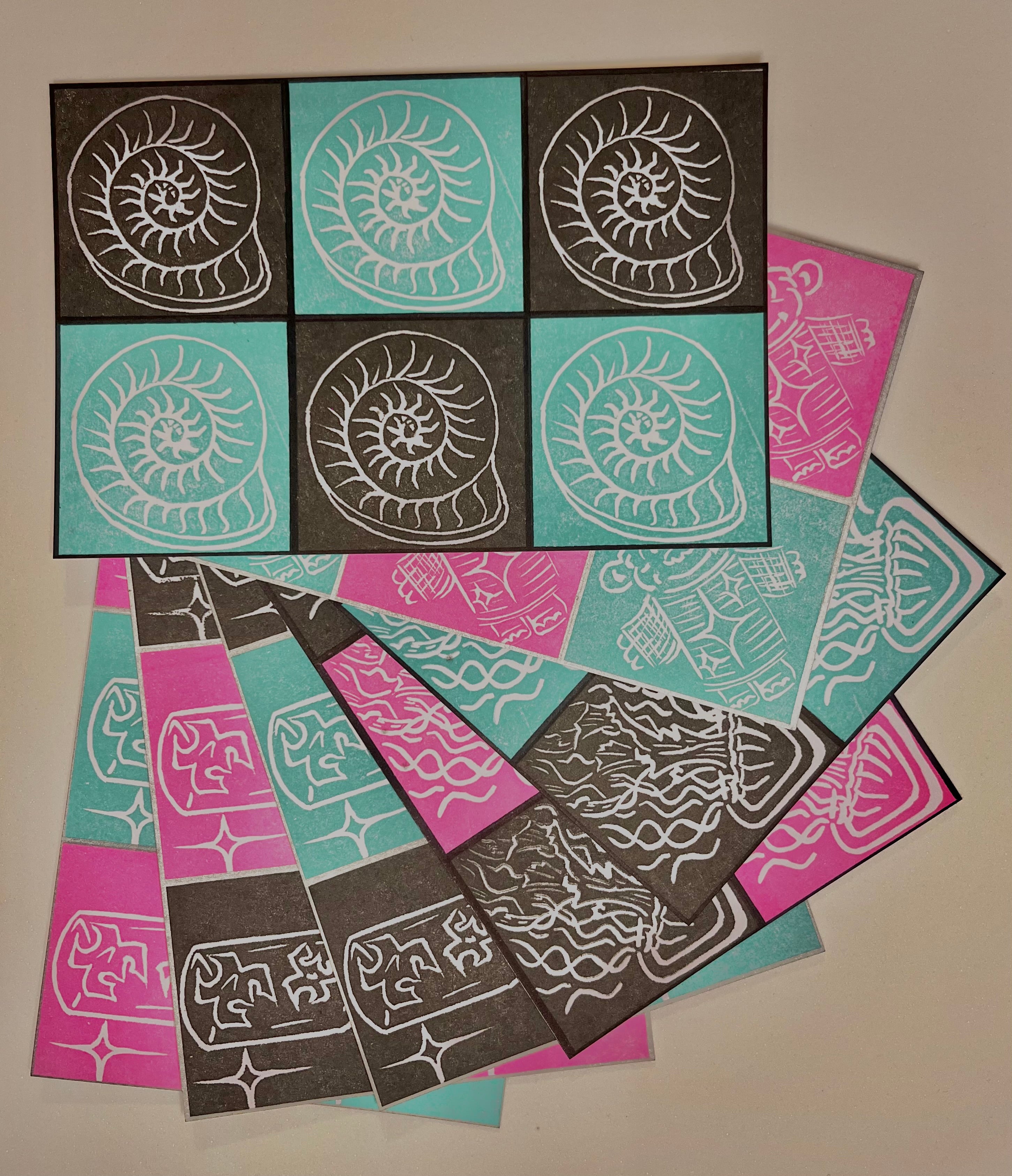 NEON TEETH STAMP POSTCARDS