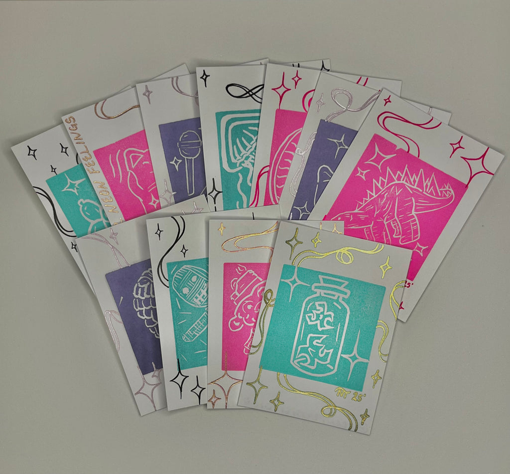 NEON TEETH MYSTERY COLOR POCKET ART CARDS