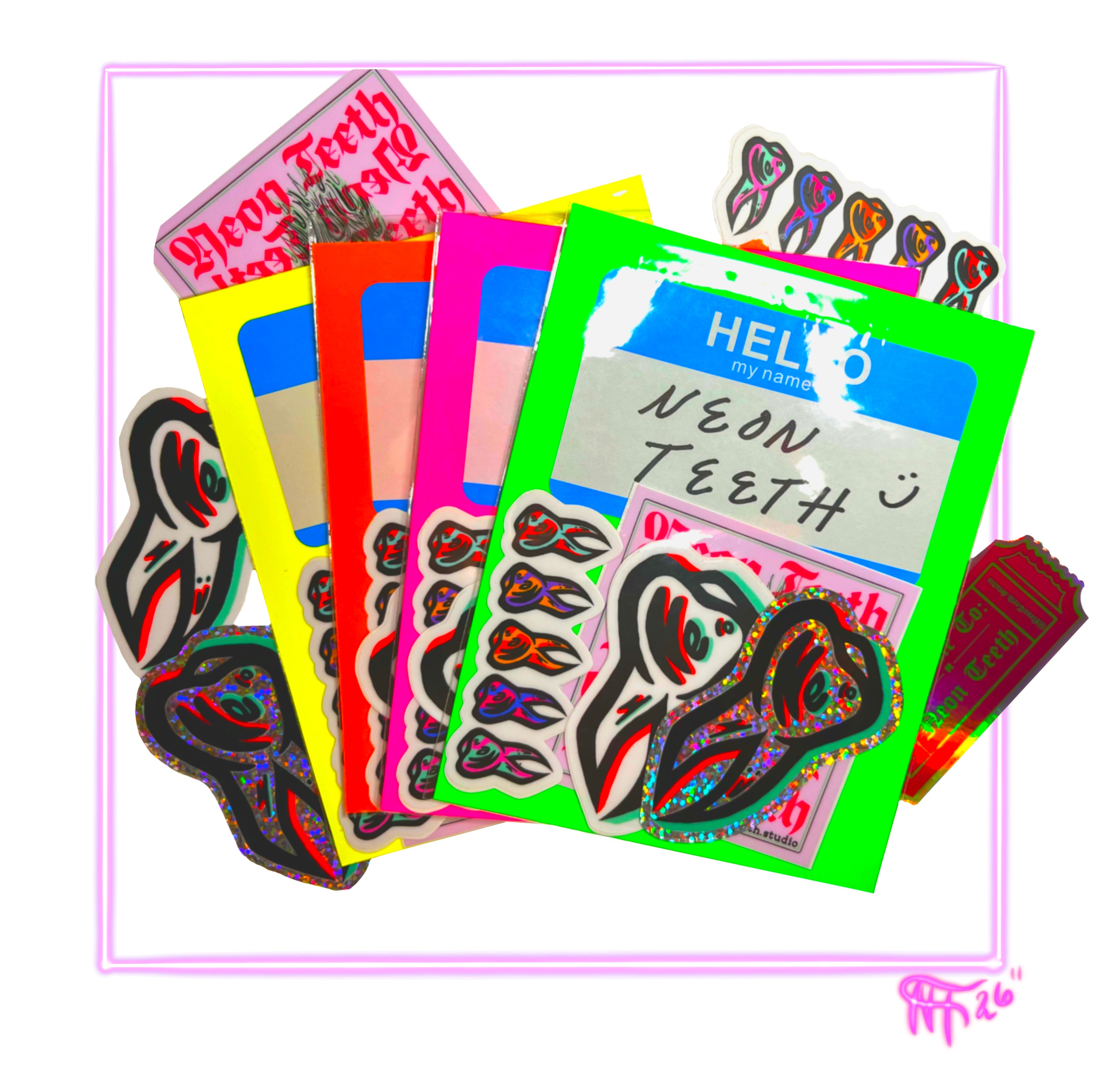 STICKER PACK - TEETH  [x4]