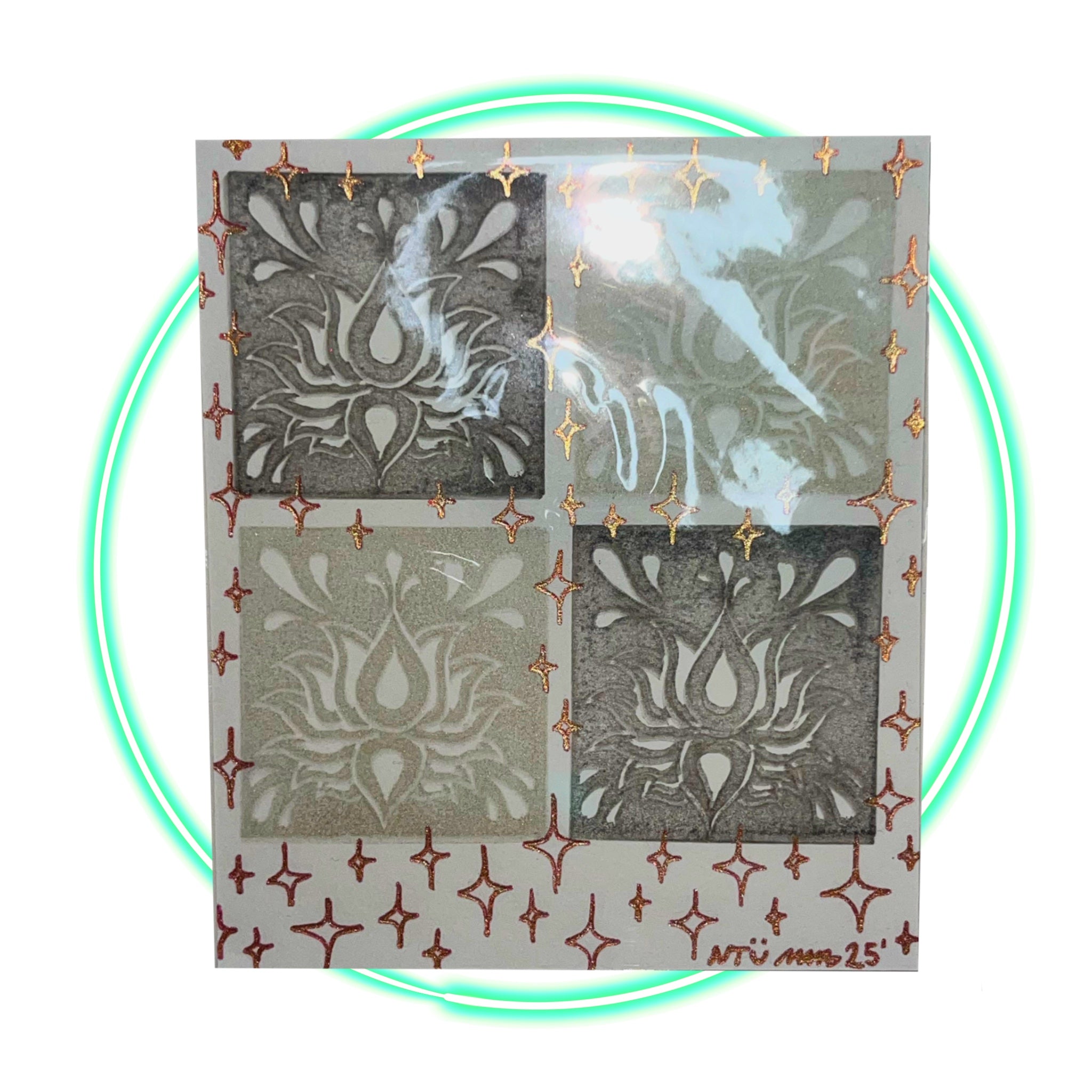 MINI STAMP PRINT {LOTUS BLACK|GREY}