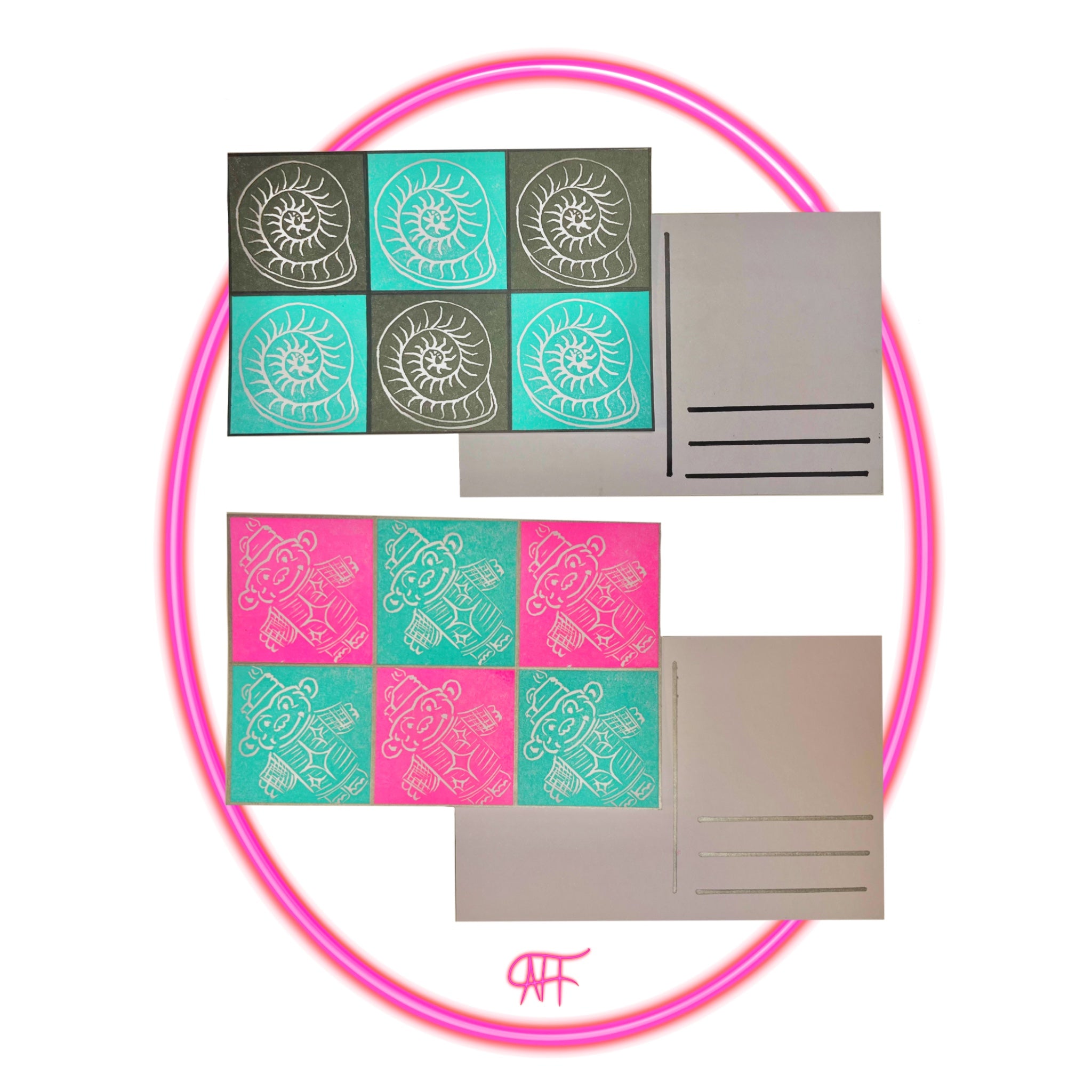 POSTCARD STAMP PRINTS