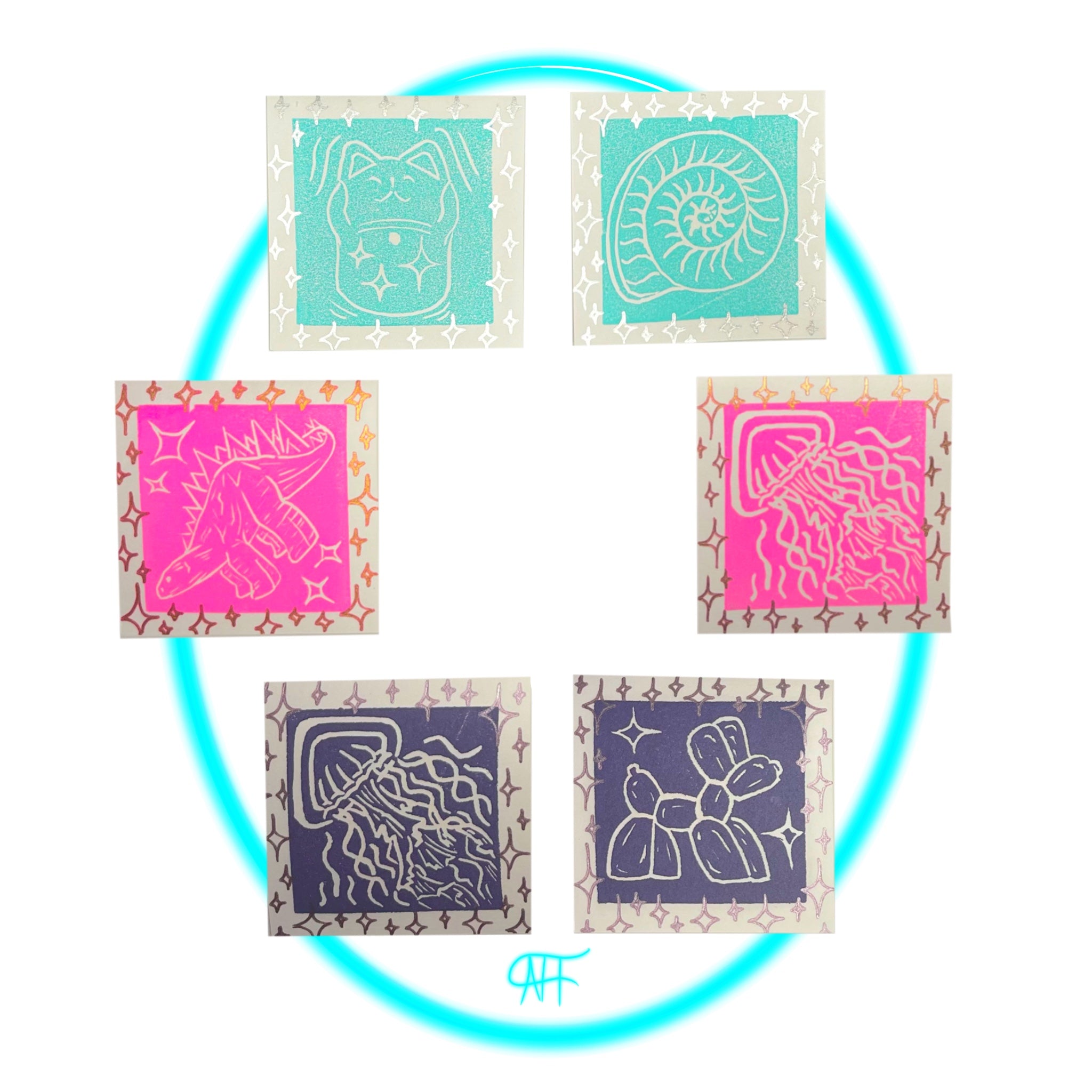 MINI STAR CARDS {GLITTER}