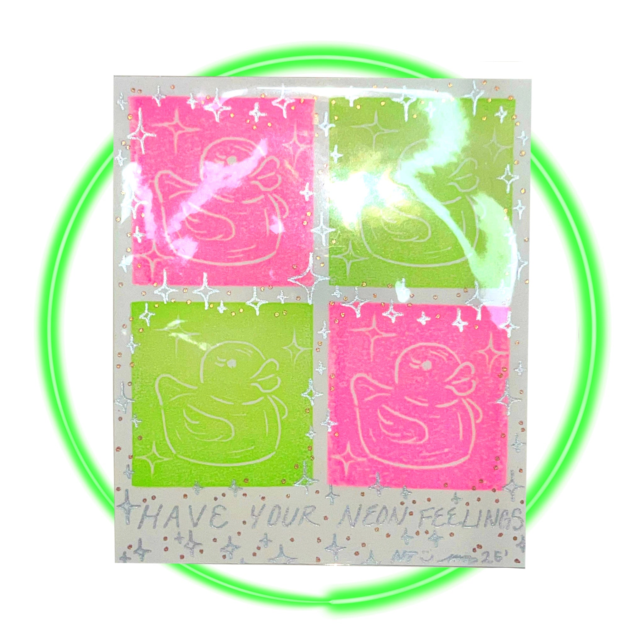 MINI STAMP PRINT {RUBBER DUCK GREEN|PINK}