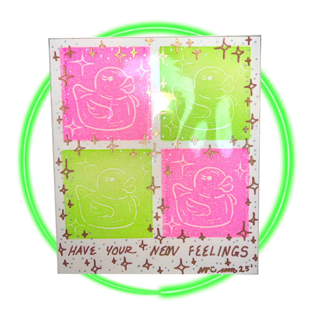 MINI STAMP PRINT {RUBBER DUCK GREEN|PINK}