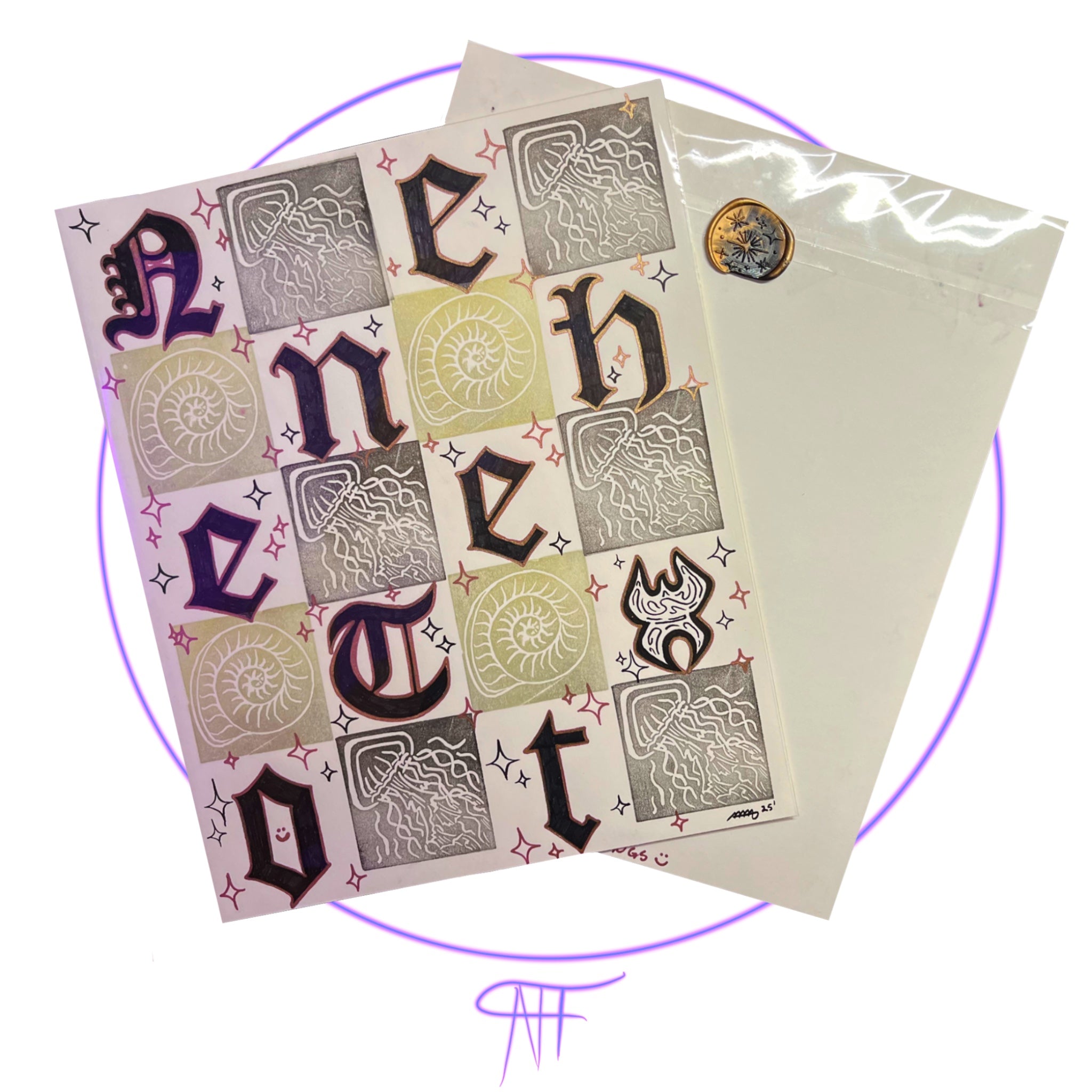 MEDIUM STAMP PRINT {JELLY SHELL BINGO BLACK|GREY}