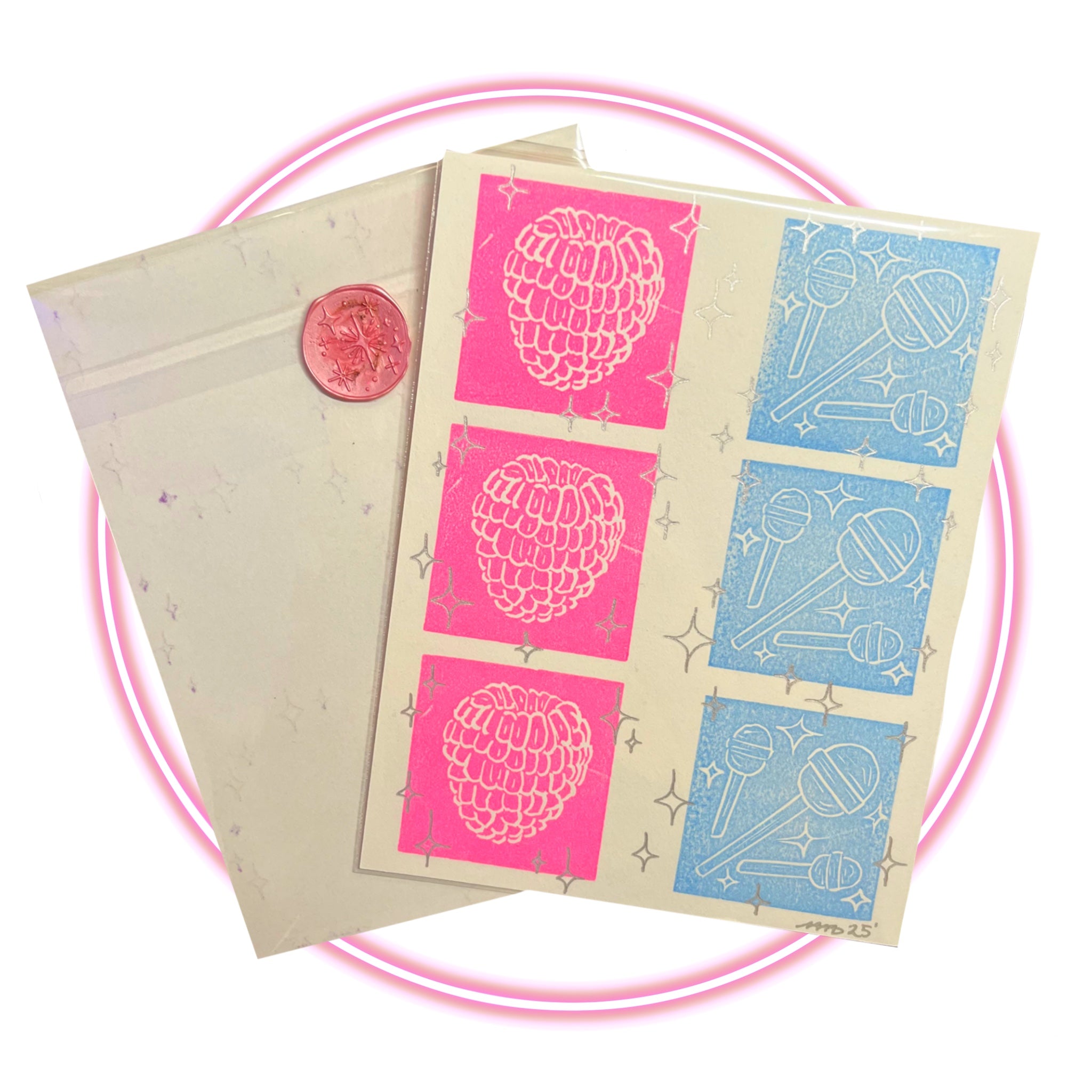 SMALL STAMP PRINT {SWEET LIKE CANDY BLUE|PINK}