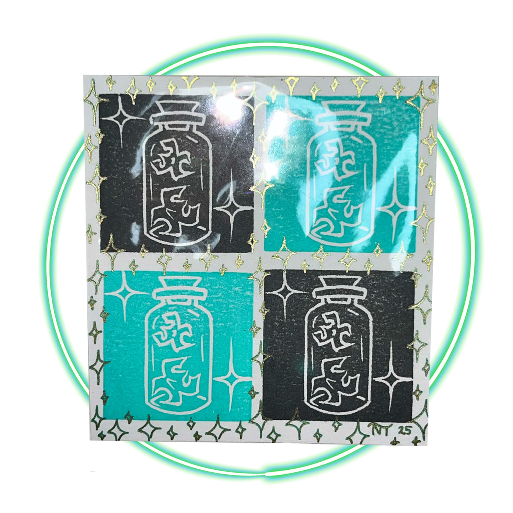 MINI STAMP PRINT {MINI TOOTH JAR TEAL|BLACK}