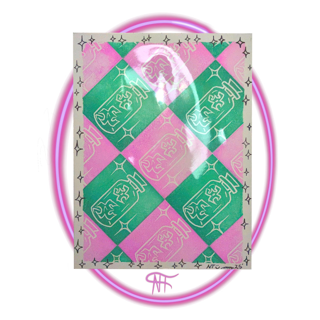 SMALL STAMP PRINT {MINI TEETH JAR GREEN|PINK}